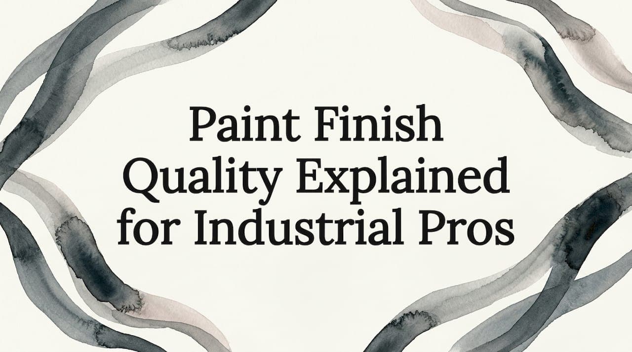 Paint Finish Quality Explained for Industrial Pros